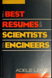 Cover of: The best résumés for scientists and engineers