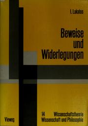 Cover of: Beweise und Widerlegungen by Imre Lakatos