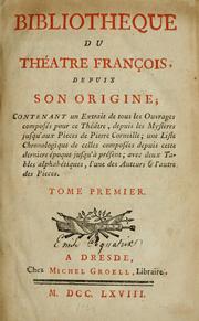 Cover of: Bibliotheque du Th©♭atre Fran©ʹois by La Vallie  re, Louis Ce sar de la Baume Le Blanc duc de