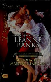 Cover of: Billionaire's marriage bargain