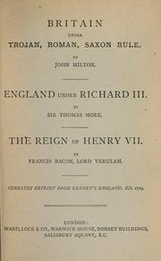 Cover of: Britain under Trojan, roman, Saxon rule
