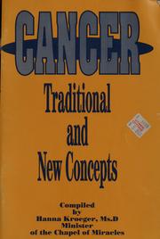 Cover of: Cancer: traditional and new concepts
