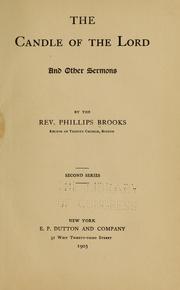 Cover of: The candle of the Lord by Phillips Brooks
