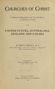Cover of: Churches of Christ...in the U. S., Australasia, England and Canada...