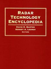 Cover of: Radar technology encyclopedia by David K. Barton, Sergey A. Leonov, editors.