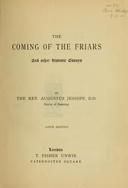 Cover of: The coming of the friars: and other historic essays
