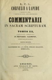 Cover of: Commentarii in Sacram Scripturam