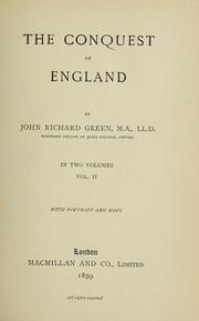 Cover of: The conquest of England