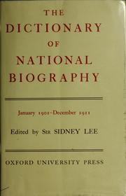 Cover of: The Dictionary of national biography by George Murray Smith, Sir Sidney Lee, Sir Leslie Stephen, George Murray Smith