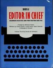 Cover of: Editor in chief