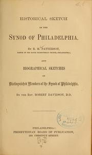 Cover of: Historical sketch of the synod of Philadelphia