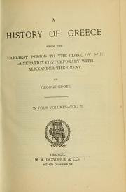 Cover of: A History of Greece