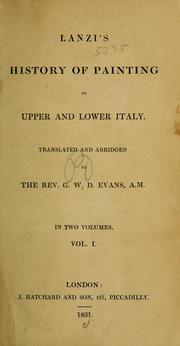 Cover of: Lanzi's history of painting in upper and lower Italy