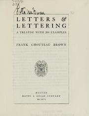Cover of: Letters & lettering: a treatise with 200 examples