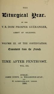 Cover of: Liturgical year by Prosper Guéranger, Prosper Guéranger