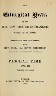Cover of: Liturgical year by Prosper Guéranger