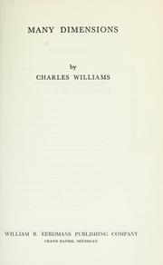 Cover of: Many dimensions by Charles Williams