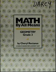 Cover of: Math by all means by Cheryl Rectanus