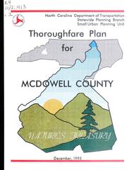 Cover of: McDowell County thoroughfare plan, including Old Fort and Marion
