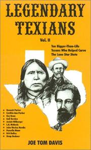 Cover of: Legendary Texians by Joe Tom Davis