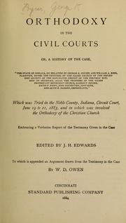 Cover of: Orthodoxy in the civil courts by Poyser, George K.,