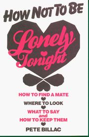 Cover of: How not to be lonely tonight