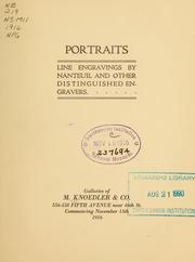 Cover of: Portraits by M. Knoedler & Co