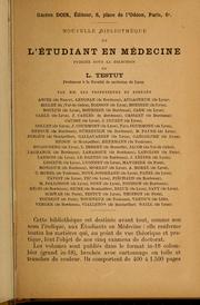 Cover of: Précis d'anatomie topographique avec applications médico-chirurgicales by Leo Testut, Leo Testut