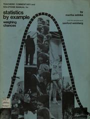 Cover of: Teachers' commentary and solutions manual for Statistics by example by Martha Zelinka, Martha Zelinka