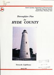 Cover of: Thoroughfare plan for Hyde County