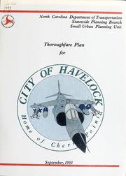 Cover of: Thoroughfare plan for Havelock, North Carolina