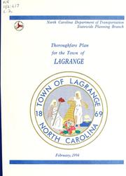 Cover of: Thoroughfare plan for the town of LaGrange