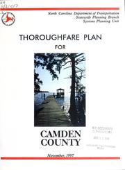 Cover of: Thoroughfare plan for Camden County, North Carolina
