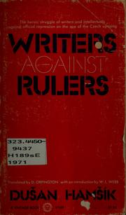 Cover of: Writers against rulers