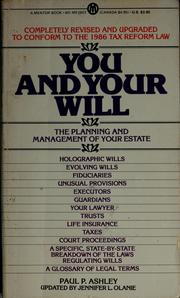 Cover of: You and your will by Paul Pritchard Ashley