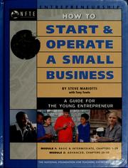 Cover of: How to start & operate a small business: a guide for the young entrepreneur