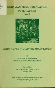 John Antes by Donald McCorkle