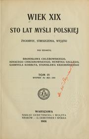 Cover of: Wiek XIX by Ignacy Chrzanowski