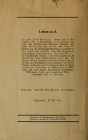 A.F. Bernhardi by Joachim Braeuer
