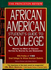 Cover of: African American student's guide to college by Marisa Parham