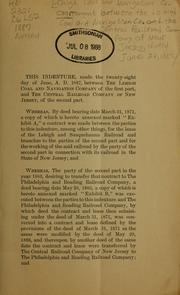 Cover of: Agreement between the Lehigh Coal and Navigation Co. and the Central Railroad Company of New Jersey, dated June 28, 1887