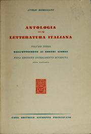 Cover of: Antologia della letteratura italiana by Attilio Momigliano