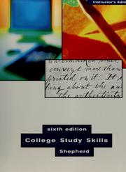 Cover of: College study skills by Shepherd, James F.