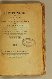 Cover of: Compendio da obra da riqueza das nações