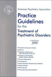 Cover of: American Psychiatric Association Practice Guidelines for the Treatment of Psychiatric Disorders | American Psychiatric Association.