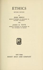 Cover of: Ethics by John Dewey