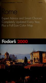 Cover of: Fodor's Rome 2000 by Anto Howard