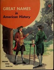 Cover of: Great names in American history