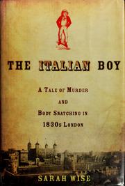 Cover of: The Italian boy by Sarah Wise