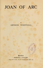 Cover of: Joan of Arc by Arthur Whetnall